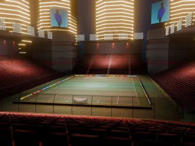 VR Soccer Stadium Low-poly 3D model