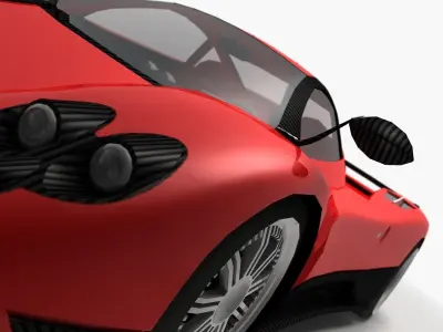 Pagani Zonda F Low Poly 3D model