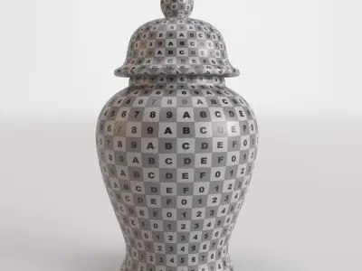 Chinese Vases Decorative Free 3D model