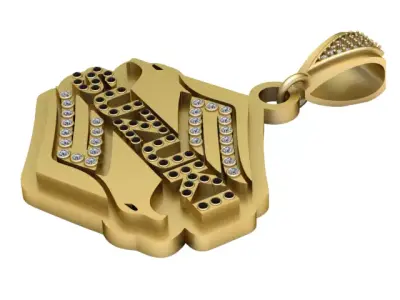 Suzuki Gold Pendant 3D Printable Jewelry Model 3D print model