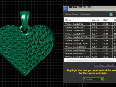 DIAMOUND HEART PENDANT  3D print model