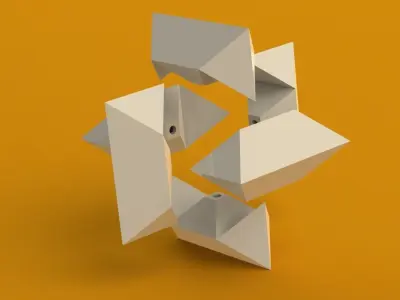 Six-piece Puzzle 001 Free 3D model