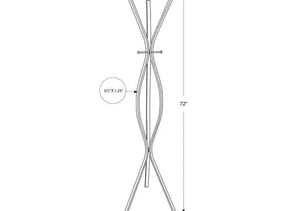 Carruth Steel Freestanding Coat Rack Free 3D model