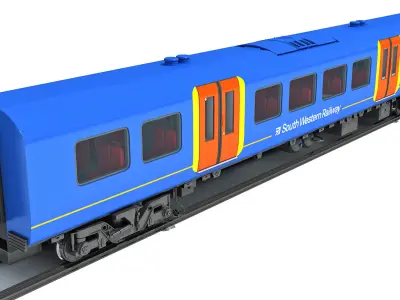 South West Rail Class Passenger Car 3D model