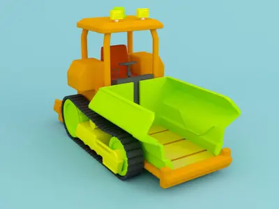 Construction vehicles - Cartoon - Low Poly Low-poly 3D model