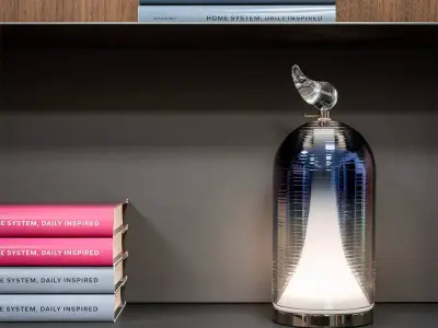 Contemporary Glass Table Lamp Low-poly 3D model