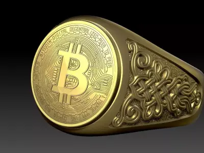 BITCOIN THEMED RING 3D print model