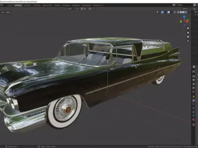 Cadillac Superior Porta Hearse Flowers 1959  3D model