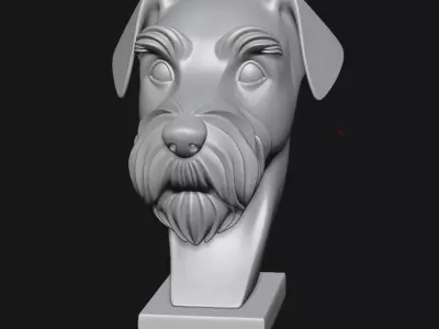 Dog sculpture 3D print model