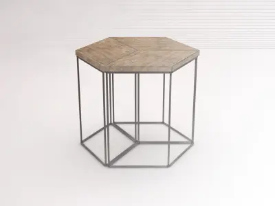 SIDE TABLE---Parallelogram built-in 3D model