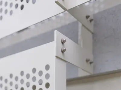 Perforated panels 3D model