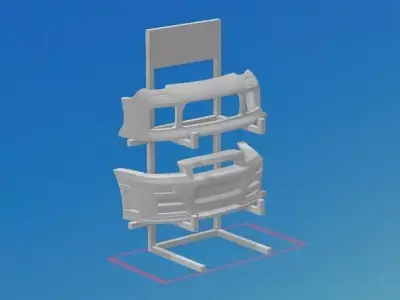 CAR BUMPER STAND 1  64 1  18 1  24 1  43 AND MORE 3D print model