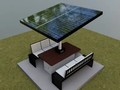 Smart Solar Bench 3D model