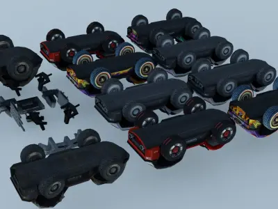 Vehicle car Amphibian 12x 3D model