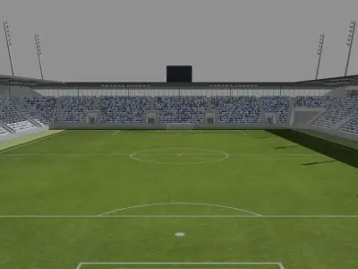 Stade de la Tuiliere Lausanne Switzerland Low-poly 3D model