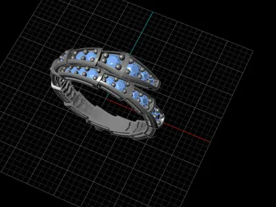 Tried Fusion Snake Ring 3D print model
