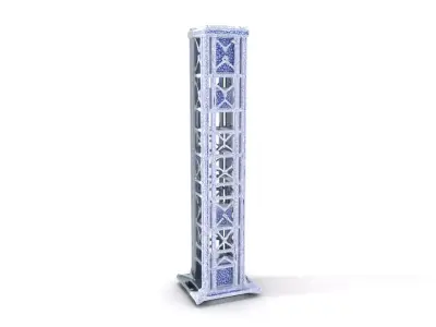 Industrial Launch Tower model pack Low-poly 3D model