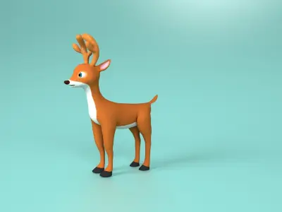 Reindeer Cartoon 3D model