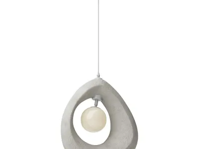Wabi sabi lighting pendant lamp Low-poly 3D model