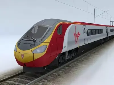 British Rail Class 390 Pendolino Low-poly 3D model