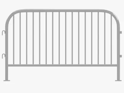 Barriers 6 metal barricade 3D model