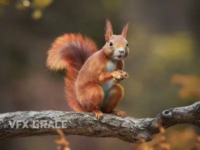 RedSquirrel Summer Animated VFX Grace 3D model