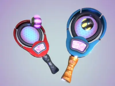 Sci-Fi Rackets Pack Low-poly 3D model