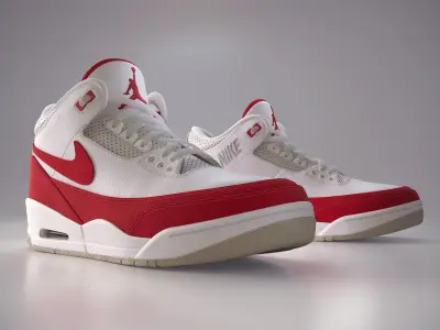 Sneaker Nike Air Jordan 3  3D model