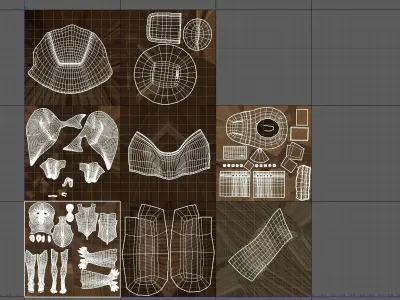 ancient Egyptian temple Low-poly 3D model