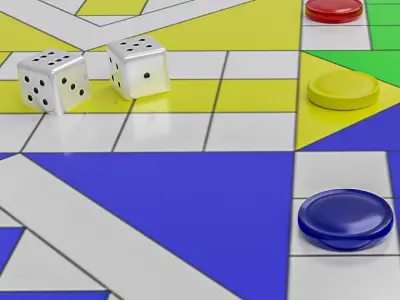 Classic Ludo Board 3D model