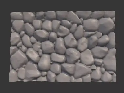 Ancient Ruin Stone Wall Asset 3D model