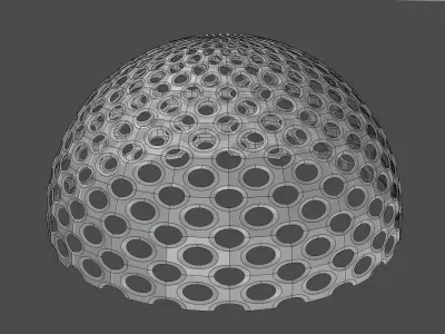 Perforated dome structure architecture and engineering 3D model