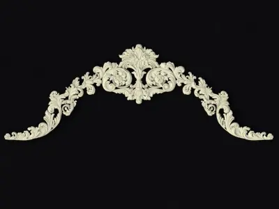 Central decor ornament for furniture 3D model 971