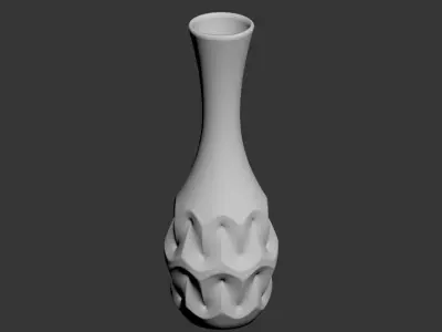 Curvy Flower Vase 3D print model