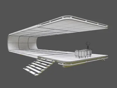 LED Exhibition Stage V01 Low-poly 3D model