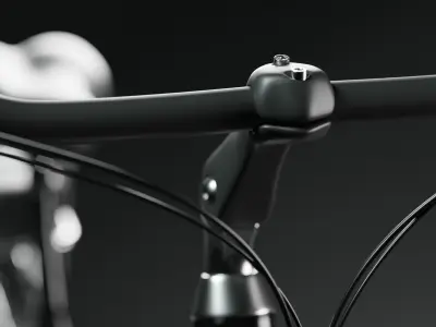 Classical Bike in Black and Chrome 3D model