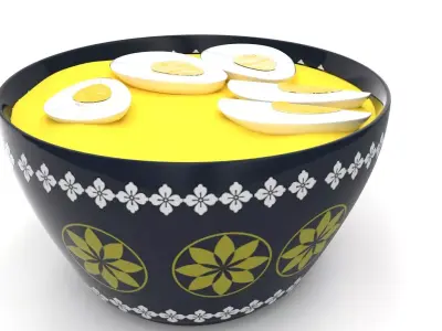  egg bowl  Low-poly 3D model