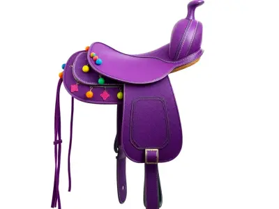 Vibrant Purple Saddle model pack Low-poly 3D model
