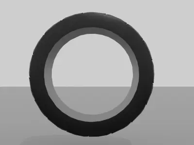 car wheel Low-poly 3D model order