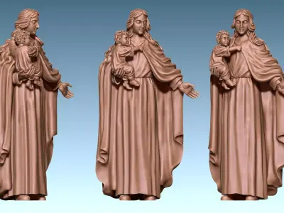 La Virgen y Jesus - Virgin and Jesus 3D print model