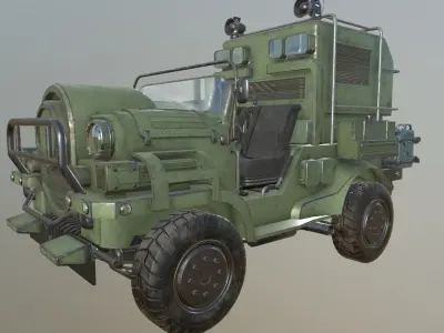 Jeep SUV army 3D model