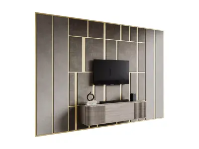 Modern TV Wall 032 3D model