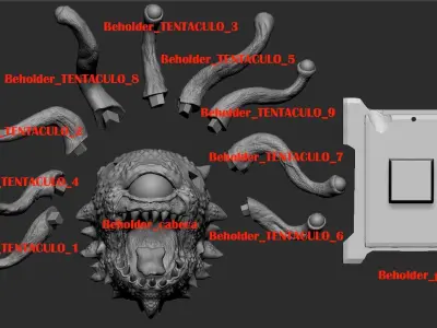 Beholder wall Trophy  3D print model