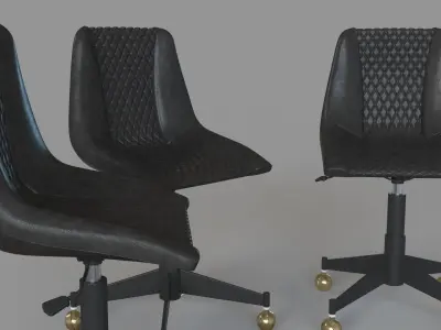 Bucket Seat Desk Chair 3D model