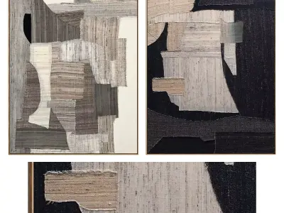 Plaster Two Photo Frame 518 Low-poly 3D model