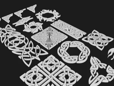 3D Celtic ornament 3D model