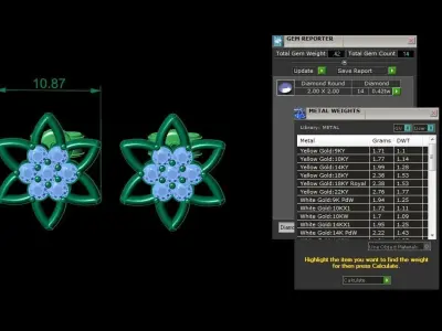 Jewelry Earring 3D print model