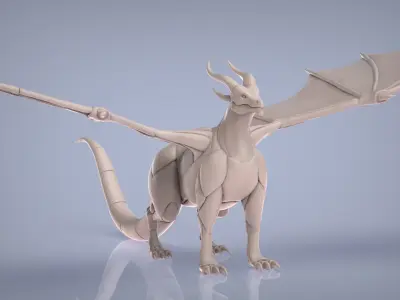 Dragon and Wyvern Base Meshes 3D model
