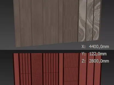 Decorative V79 Wall Panels 3D model