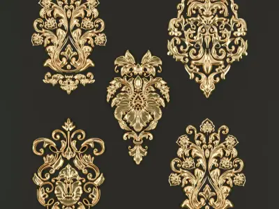 Ornament set 005 3D model